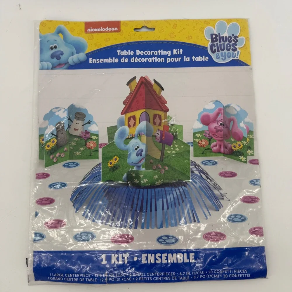 Nickelodeon Blue's Clues 23p Table Decorating Kit Centerpiece Confetti Set of 3